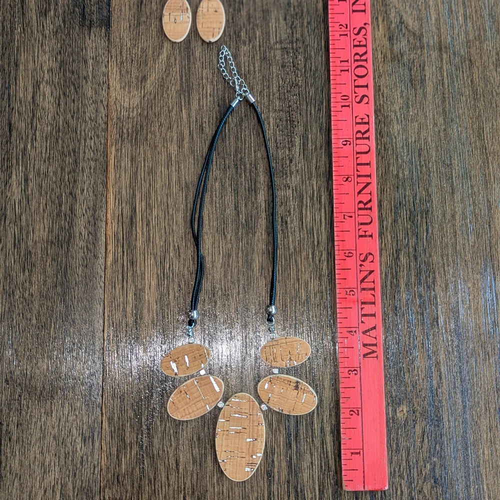 Paparazzi Natural Cork and Black‎ Necklace